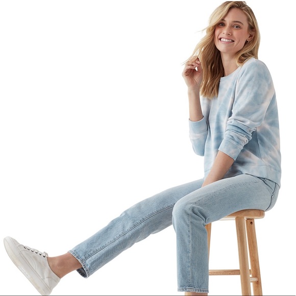 Splendid Tie Dye Cropped Sweatshirt - Picture 3 of 10